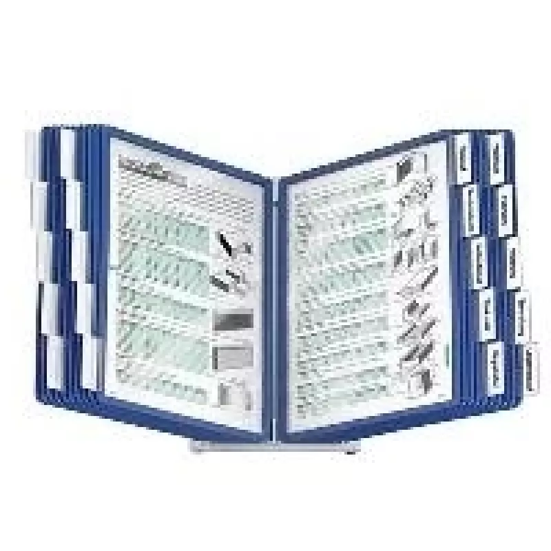 Durable VARIO Display Panel System DIN A4 Blue with 20 Panels