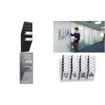 DURABLE FLEXIBOXX 6 Uchwyt na broszury A4 pionowy przezroczysty do montażu na ścianie