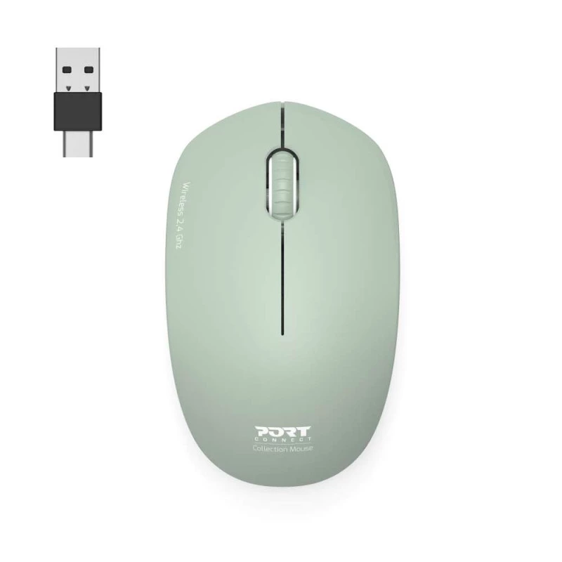 PORT DESIGNS PORT CONNECT Mouse Collection II Bezprzewodowa 2.4 GHz Oliwkowy Zielony