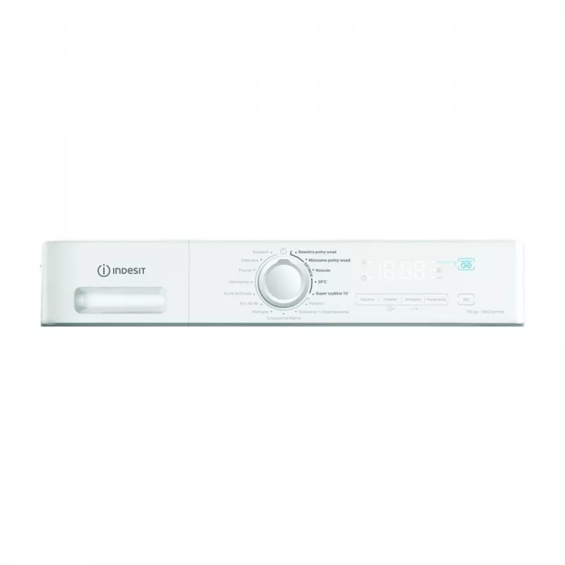 Pralko-suszarka Indesit MXWD7514BPL, 7 kg pranie, 5 kg suszenie, 1400 obr./min, czarny