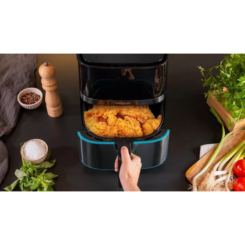 Cecotec Cecofry Full InoxBlack 5500 Pro Hot Air Fryer, 1700 W, 5.5 L, Black/Stainless Steel