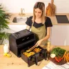 Cecotec Podwójna Frytkownica Beztłuszczowa Cecofry Advance 9000 Window 2200 W 9 L Czarny