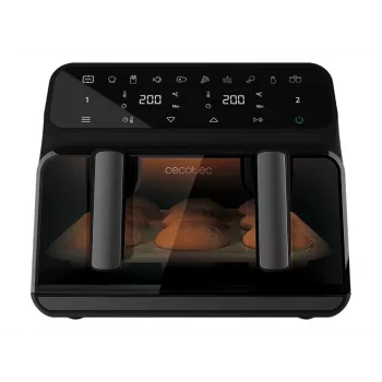 Cecotec Podwójna Frytkownica Beztłuszczowa Cecofry Advance 9000 Window 2200 W 9 L Czarny