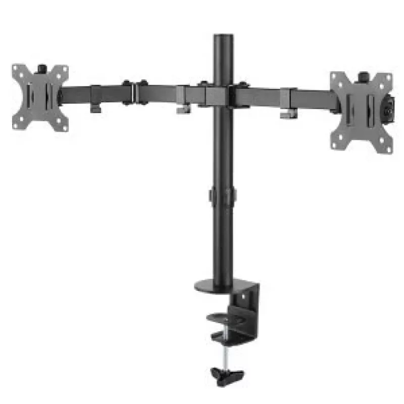 Uchwyt biurkowy Maclean MC-884 do jednego monitora 17-32 inch, czarny, sprężyna gazowa, USB 3.0