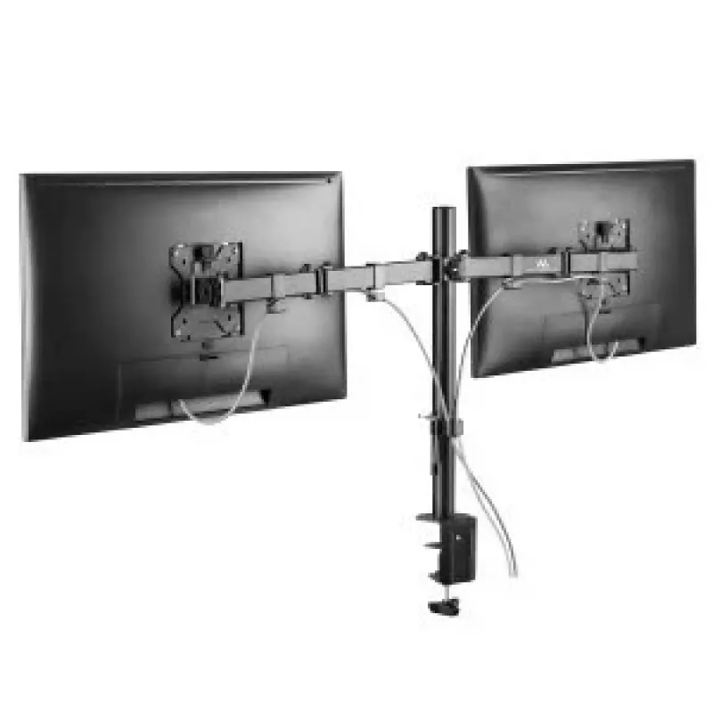 Uchwyt biurkowy Maclean MC-884 do jednego monitora 17-32 inch, czarny, sprężyna gazowa, USB 3.0
