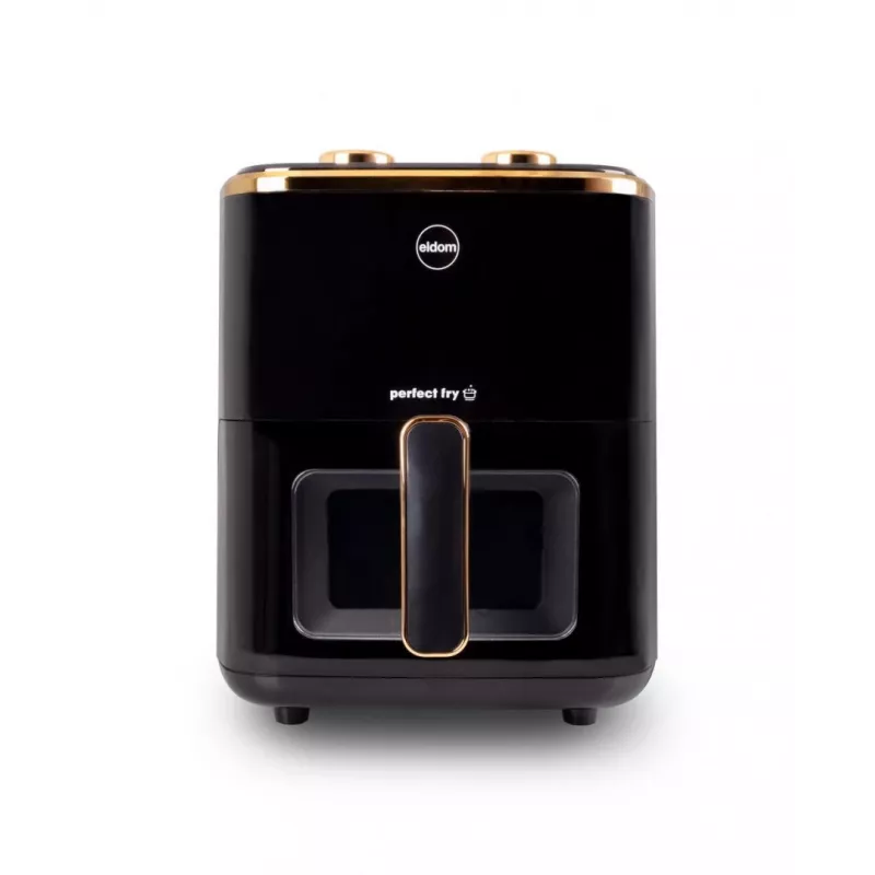 ELDOM FRITTA Frytkownica beztłuszczowa 5.0 L Regulacja temp. Timer 1500 W Pojedyncza 5 L Wolnostojąca Frytkownica na gorące powietrze Czarna