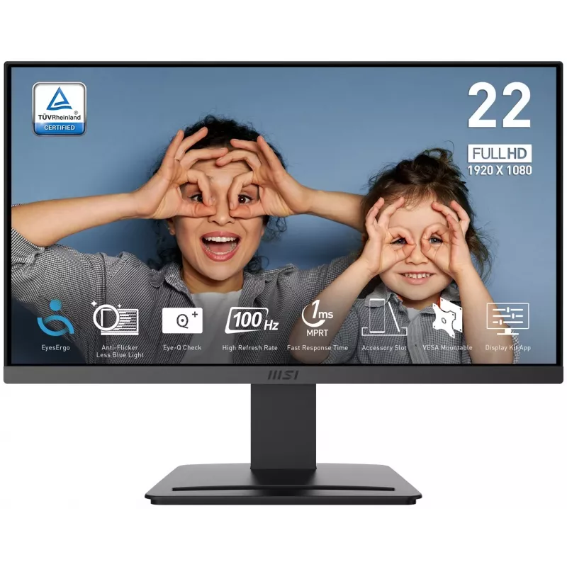MSI PRO MP223 E2 21.45 inch VA Full HD 100Hz Monitor Czarny