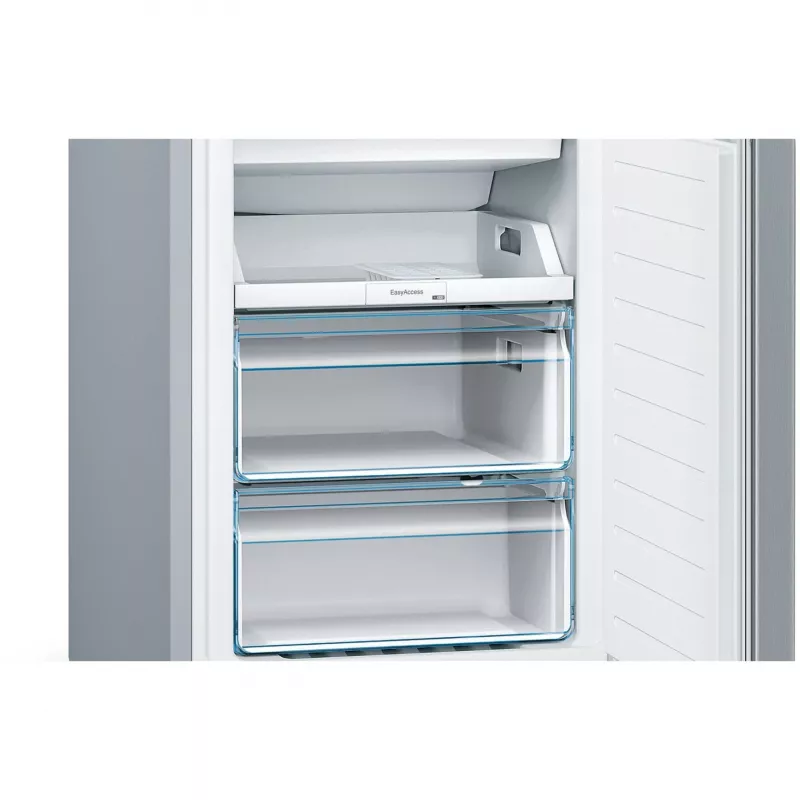 Bosch KGN36NLEA Serie 2 Lodówko-zamrażarka, Stal nierdzewna look, 308 L pojemność netto całkowita, Klasa energetyczna E