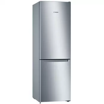 Bosch KGN36NLEA Serie 2 Lodówko-zamrażarka, Stal nierdzewna look, 308 L pojemność netto całkowita, Klasa energetyczna E