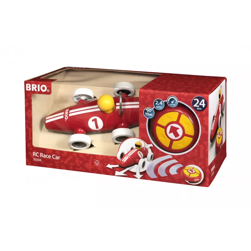 BRIO RC Rennwagen z pilotem, czerwony/biały