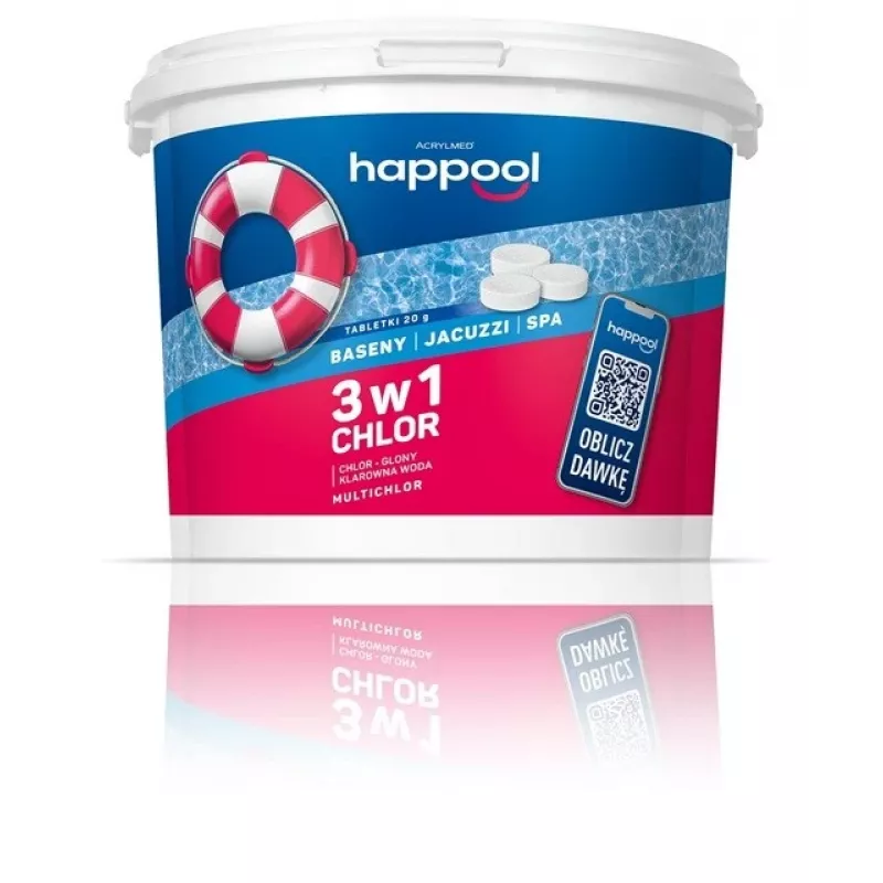 Acrylmed MULTICHLOR Multifunkcjonalne Tabletki Chlorowe 20 g - 3 kg