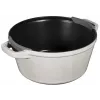 Staub La Cocotte Round Cast Iron Casserole Baking Dish 24 cm 3.8 L Black