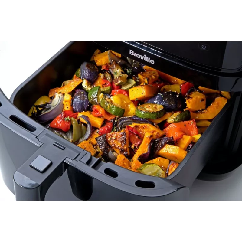 Breville VDF133X Olejowo-parowa frytkownica beztłuszczowa, 7L, 1700W, czarny/srebrny