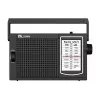 ELTRA Radio IZA-5 Czarny Przenośne Radio FM z Pasami AM LW, AUX-in, Zasilanie Bateryjne/Sieciowe