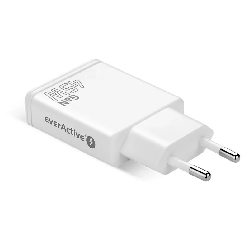 EVERACTIVE GaN QC3.0 45W USB-C Ładowarka ścienna SC-460Q Biała