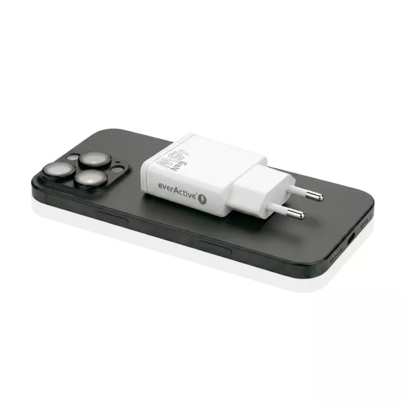 EVERACTIVE GaN QC3.0 45W USB-C Ładowarka ścienna SC-460Q Biała