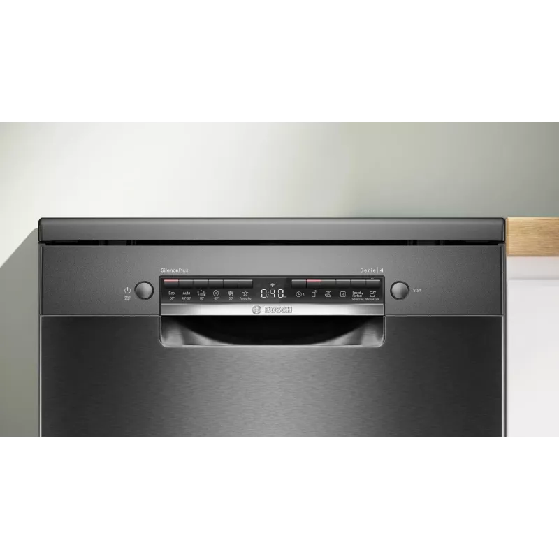 Bosch SMS4ENC06E Zmywarka wolnostojąca, 13 kompletów, 44 dB, Silver Inox