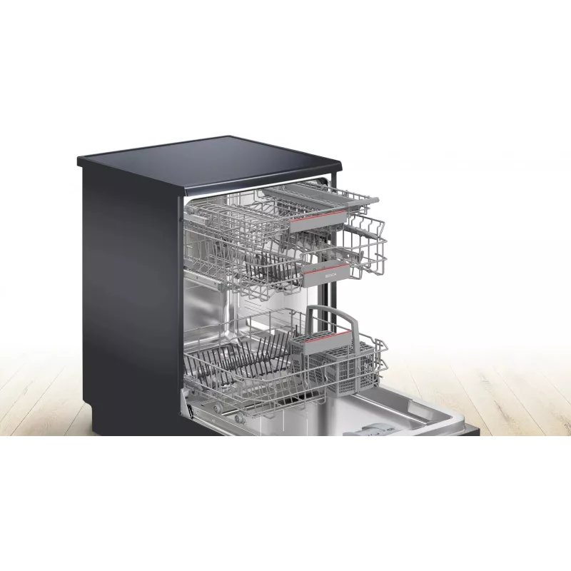 Bosch SMS4ENC06E Zmywarka wolnostojąca, 13 kompletów, 44 dB, Silver Inox