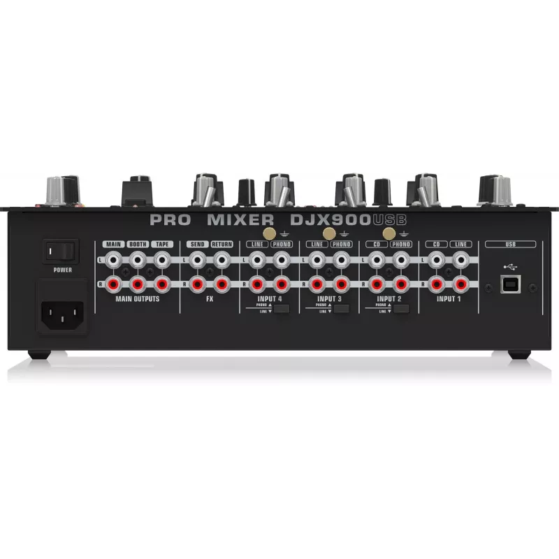 Behringer DJX900USB Profesjonalny 5-kanałowy mikser DJ-ski z bezstykowym krzyżówką VCA INFINIUM, zaawansowanymi efektami cyfrowymi i interfejsem USB/audio