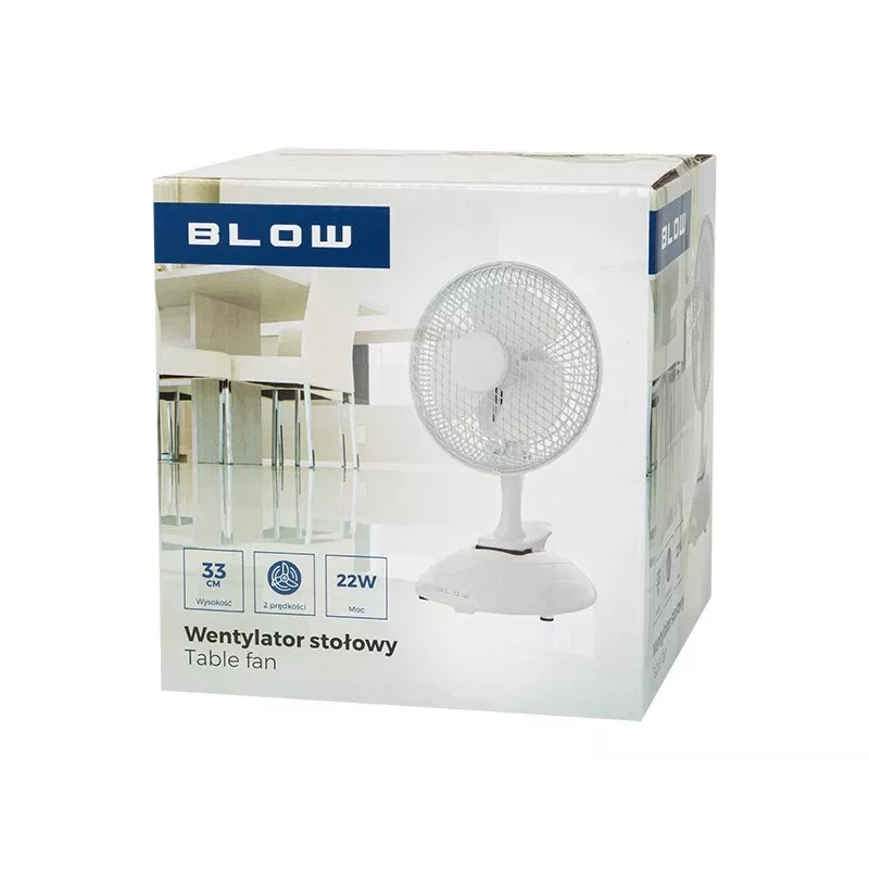 Wentylator biurkowy BLOW 6 inch / 15cm 2in1 z klipsem 25W czarny