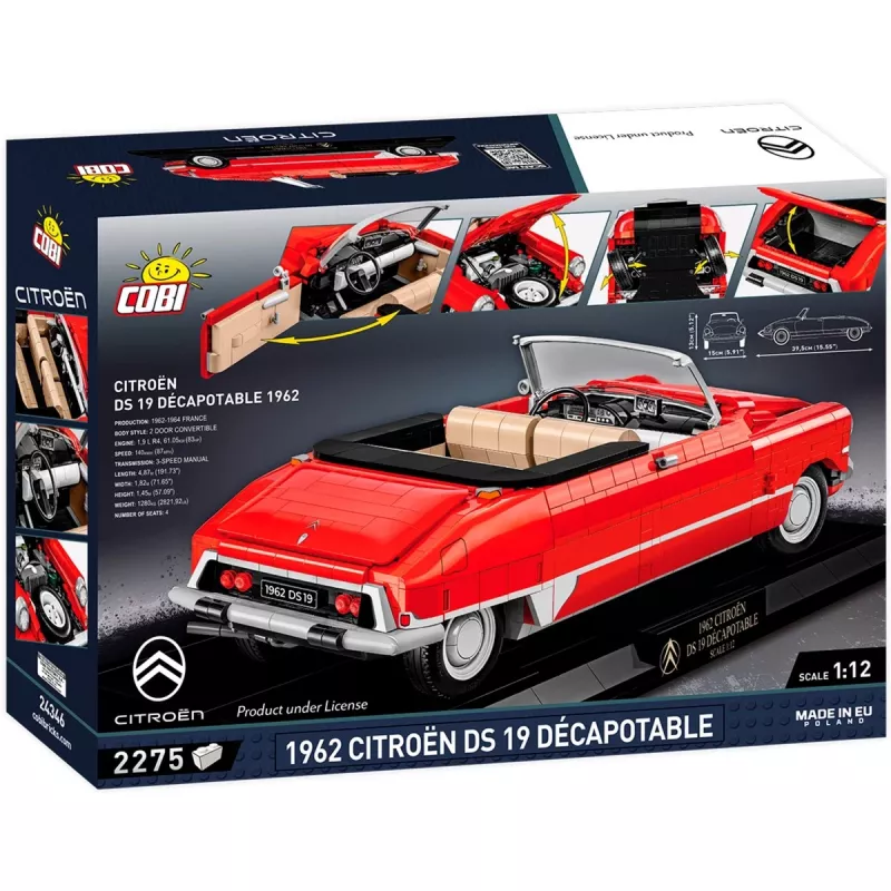 COBI 1962 Citroen DS 19 Convertible Executive Edition Klocki Konstrukcyjne (227 elementów)