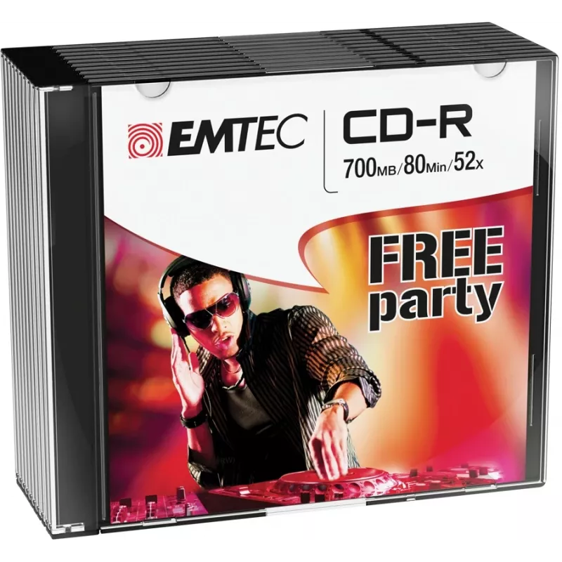 EMTEC Vinyl Look CD-R 700MB 80min 52x 10-Pack Spindle