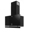 Okap kominowy ścienny Whirlpool WHVA 62F LM K, 59,8 cm, 485 m³/h, mechaniczny, LED, czarny