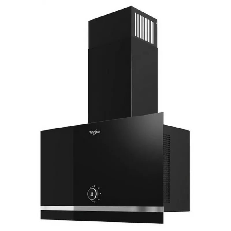 Okap kominowy ścienny Whirlpool WHVA 62F LM K, 59,8 cm, 485 m³/h, mechaniczny, LED, czarny