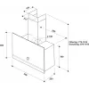 Okap kominowy ścienny Whirlpool WHVA 62F LM K, 59,8 cm, 485 m³/h, mechaniczny, LED, czarny
