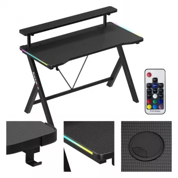 HUZARO Hero 1.9 RGB Black Gaming Desk