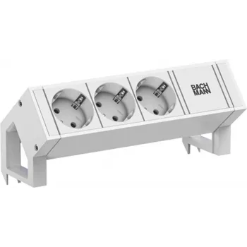 Bachmann DESK2 Biała Listwa Zasilająca 3x Schuko CEE 7/3 2m Kabel 902.3205