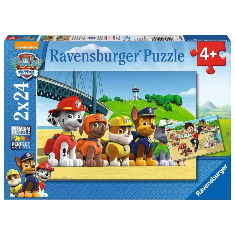Ravensburger Puzzle 2x24 Elementy Team Paw Patrol