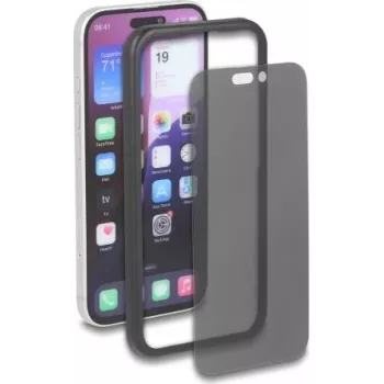 Delock Tempered Glass Privacy Screen Protector do Apple iPhone 17 Pro z filtrem antypodglądowym 2-kierunkowym i ramką montażową (81647)