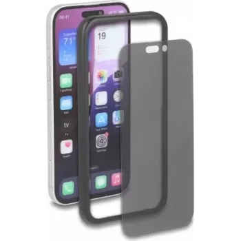 Delock Privacy Screen Protector do iPhone 16, szkło hartowane, antypodglądowe 2-kierunkowe, z nakładką montażową (81654)