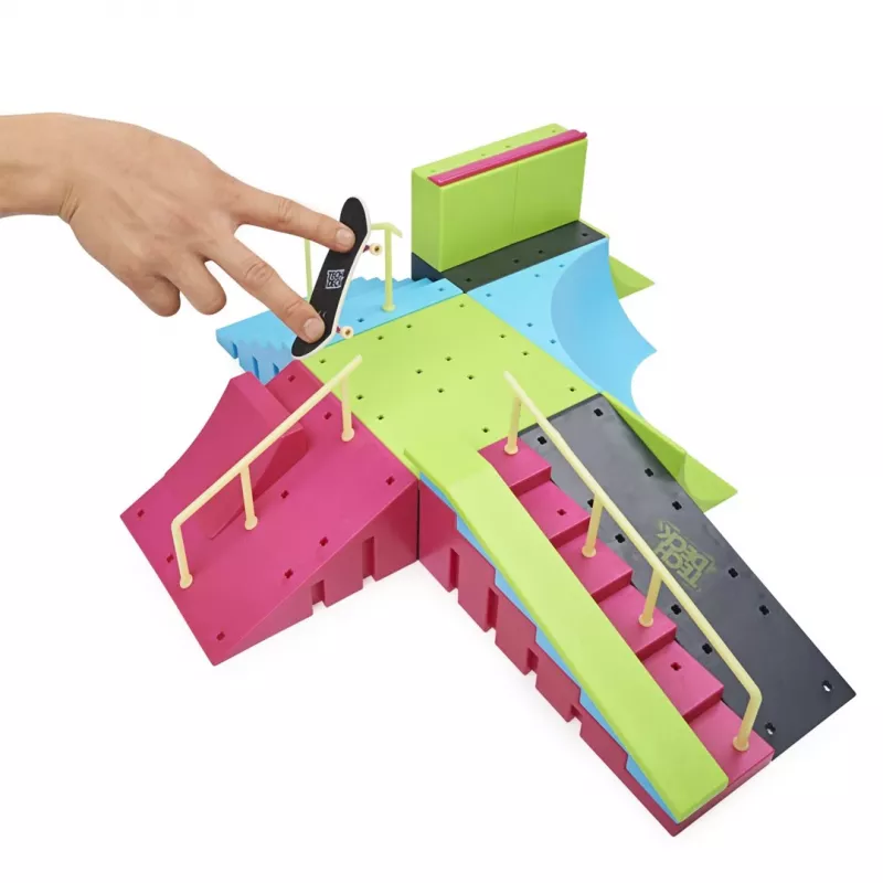 SPINMASTER Tech Deck Ramp X-Connect Neon Mega Park z Fingerboardem