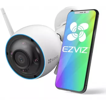 EZVIZ H3 3K 5MP Outdoor Bullet IP Camera with Night Vision, Wi-Fi, White