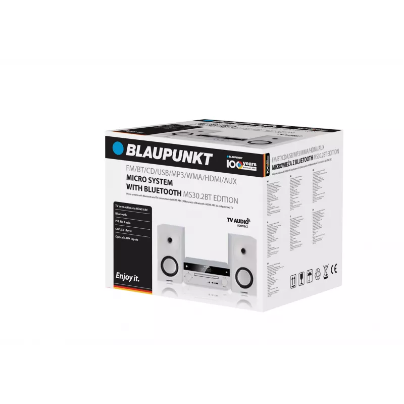 Blaupunkt MS30.2BT Edition Micro System z Bluetooth, CD, USB, HDMI ARC, radiem FM, 2x25W RMS, czarny