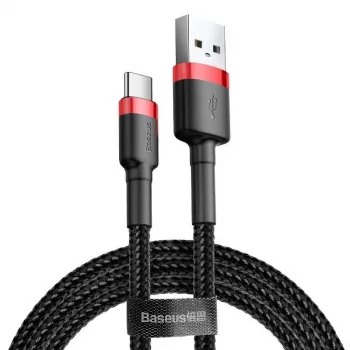 Baseus Cafule USB-A do USB-C Kabel 0.5m 3A Czerwony/Czarny