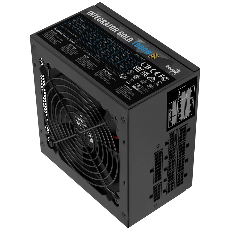 Aerocool Integrator Gold 1000W Zasilacz ATX Czarny