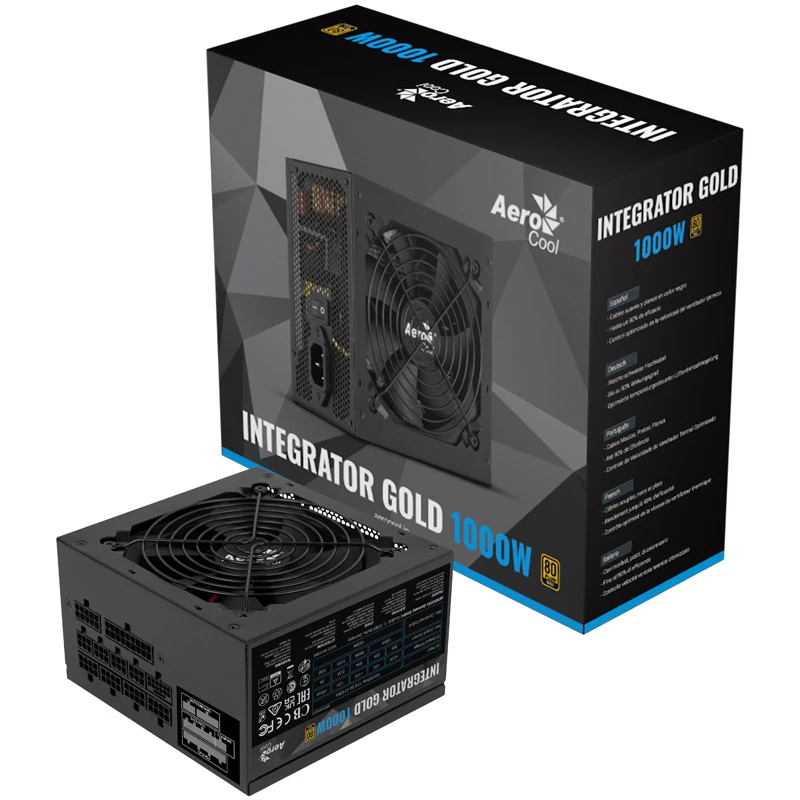 Aerocool Integrator Gold 1000W Zasilacz ATX Czarny