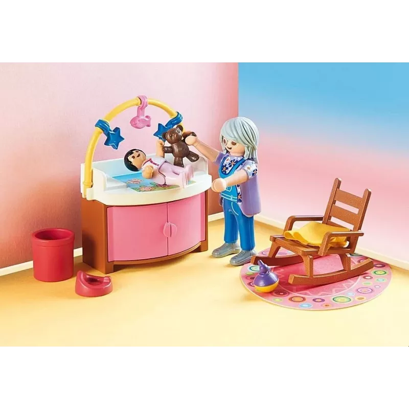 Playmobil Domek dla lalek 70210 Pokój dziecięcy, 27 elementów, 2 figurki, wiek 4+