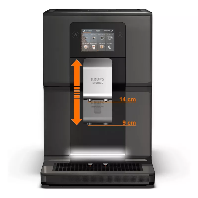 KRUPS Intuition Preference EA872B10 Ekspres do kawy w pełni automatyczny z cappuccinatore, 15 bar, czarny