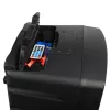 V-TONE BQ12 GO MP3 Active 8 inch Battery-Powered Speaker with Wireless Microphone and Remote Control, Black