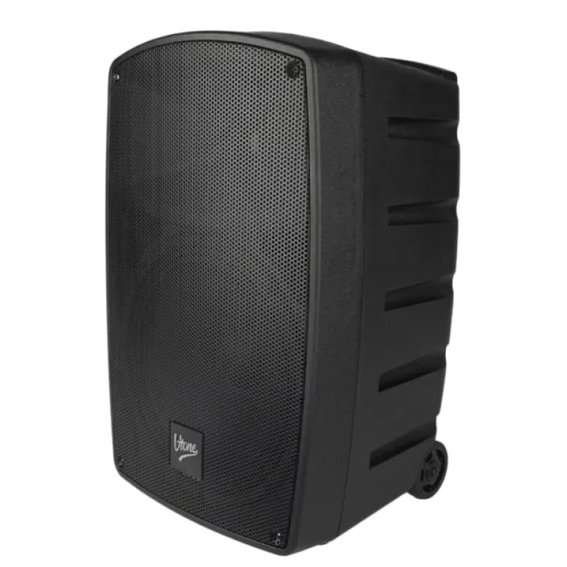 V-TONE BQ12 GO MP3 Active 8 inch Battery-Powered Speaker with Wireless Microphone and Remote Control, Black