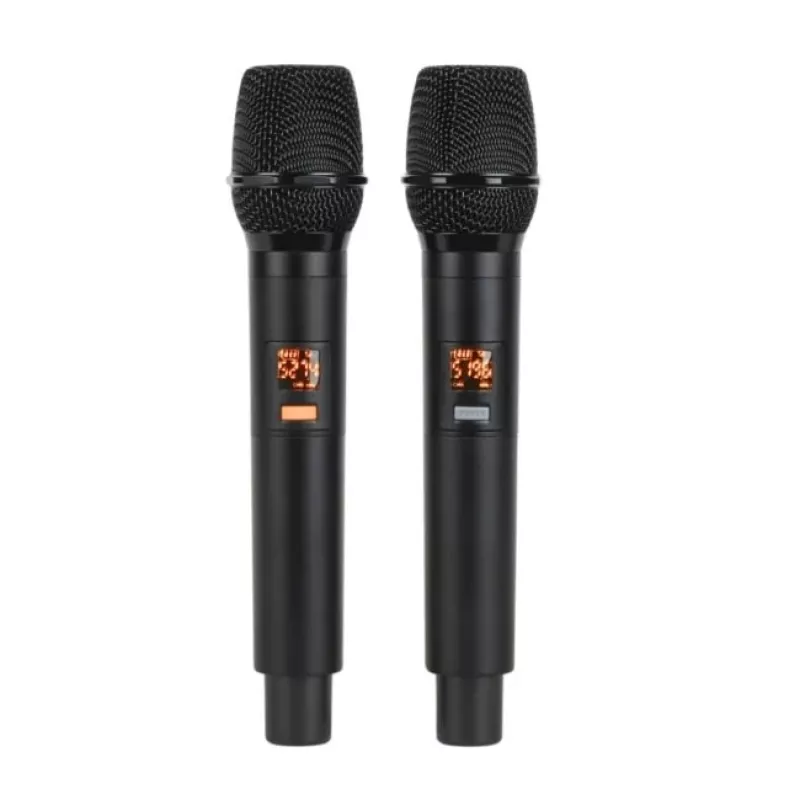 V-TONE BQ12 GO MP3 Active 8 inch Battery-Powered Speaker with Wireless Microphone and Remote Control, Black