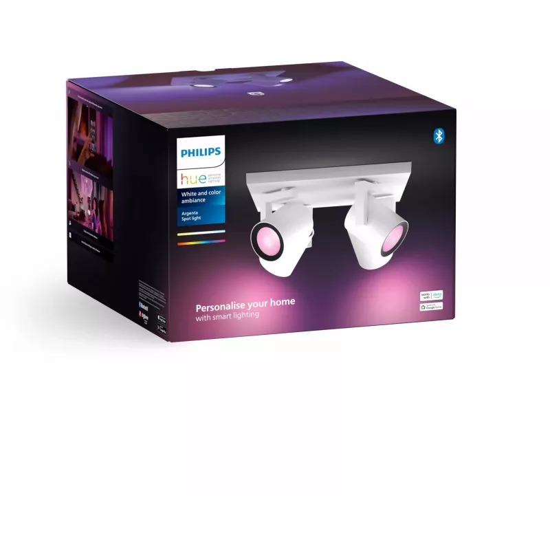 Philips Hue White and Color Ambiance Argenta 4-Spot Ceiling Spotlight White 4x4.2W