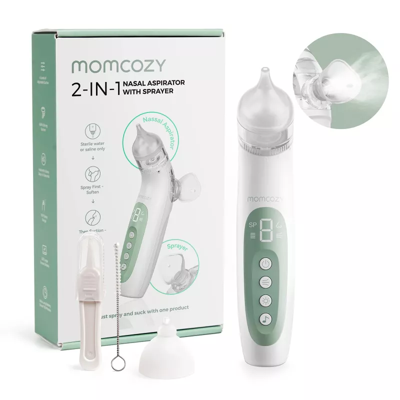 Momcozy BN007 BreezyClear 2-w-1 Spray Soli i Odsysacz Elektryczny Do Nosa