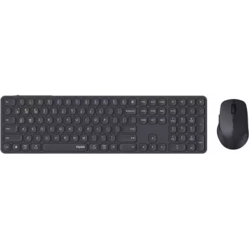 Rapoo E9810M Bezprzewodowy Zestaw Biurkowy Multi-Mode, QWERTZ, Ciemny Szary