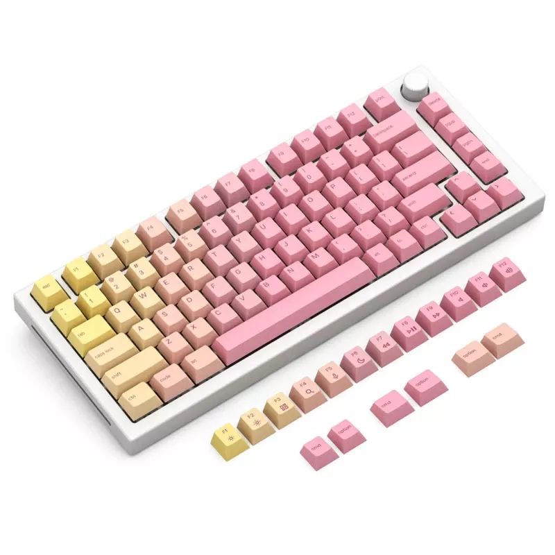 Glorious GPBT Keycaps - Pink Grapefruit (114 klawiszy, profil Cherry, PBT, barwione sublimacyjnie)