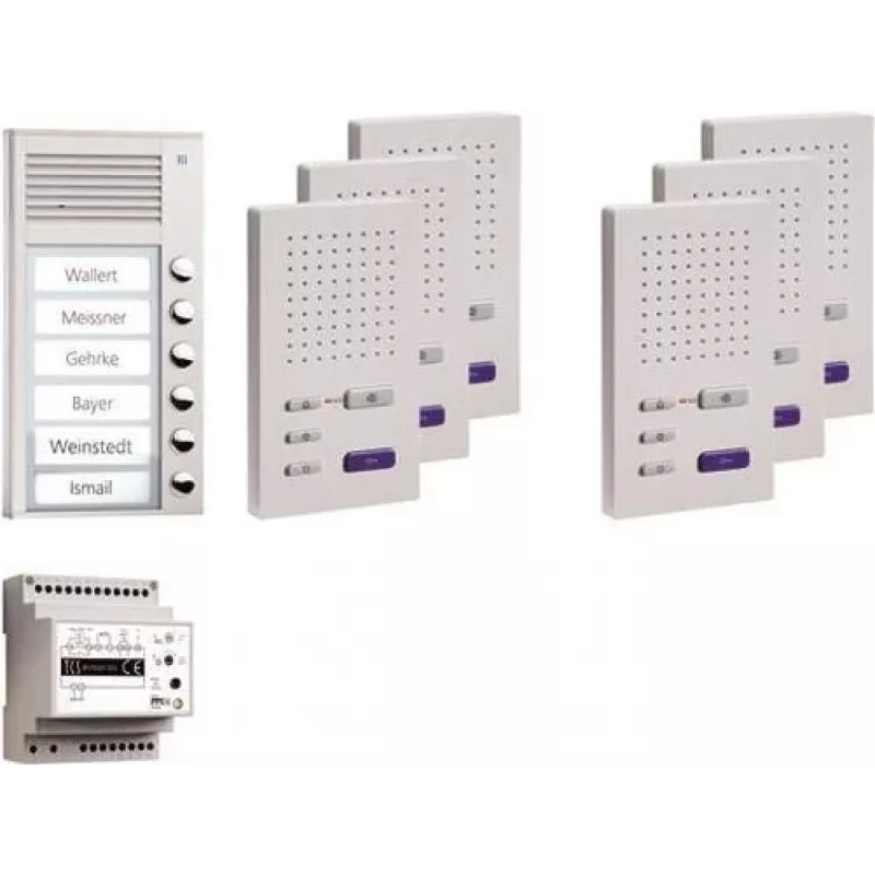 TechniSat TCS Audio Intercom System Set PPAF06-EN/02 AP Hands-Free 6 Participants